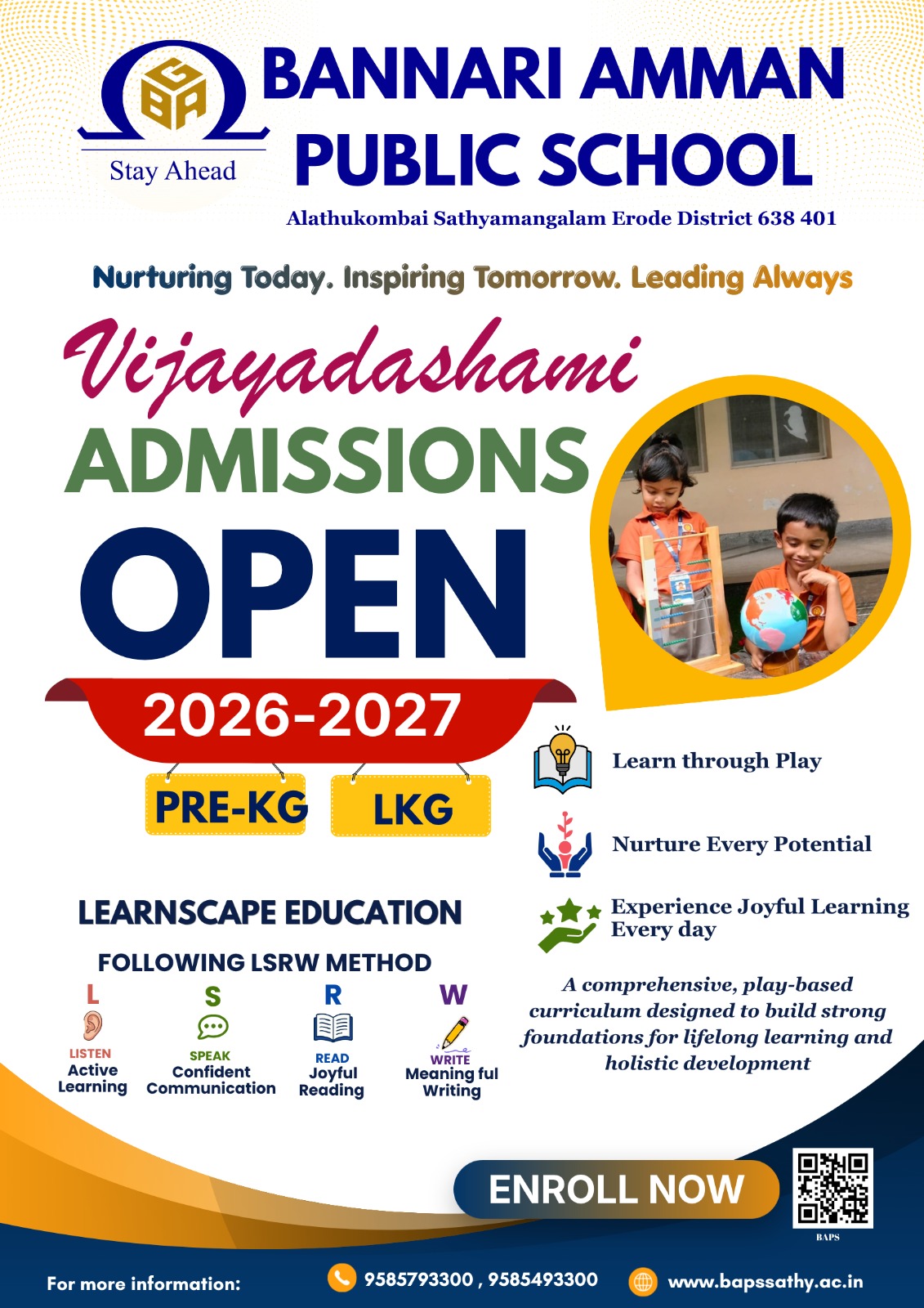 Bannari Amman Public School Admission 2026