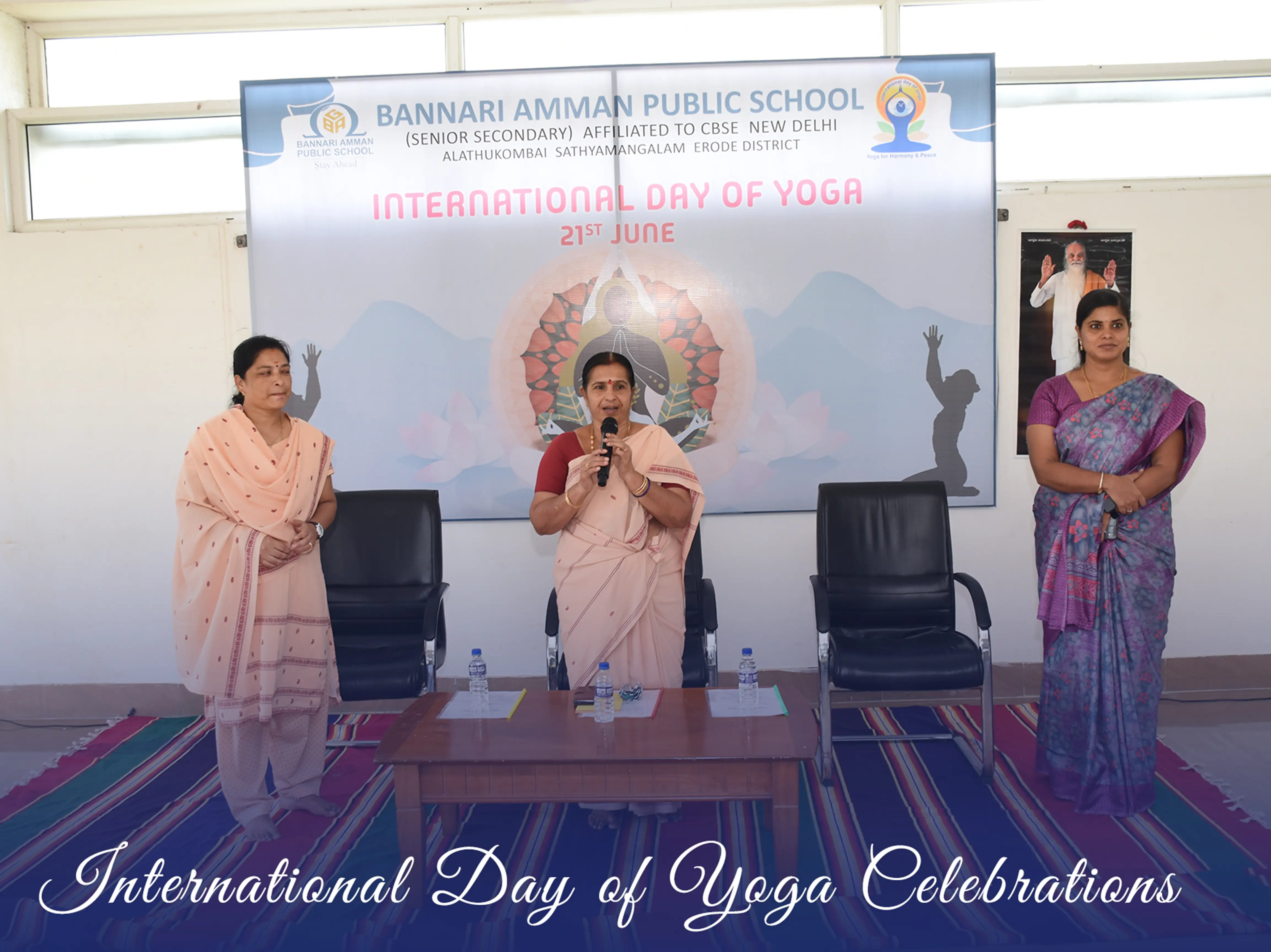 International Day of Yoga Celebrations at baps school Sathyamangalam