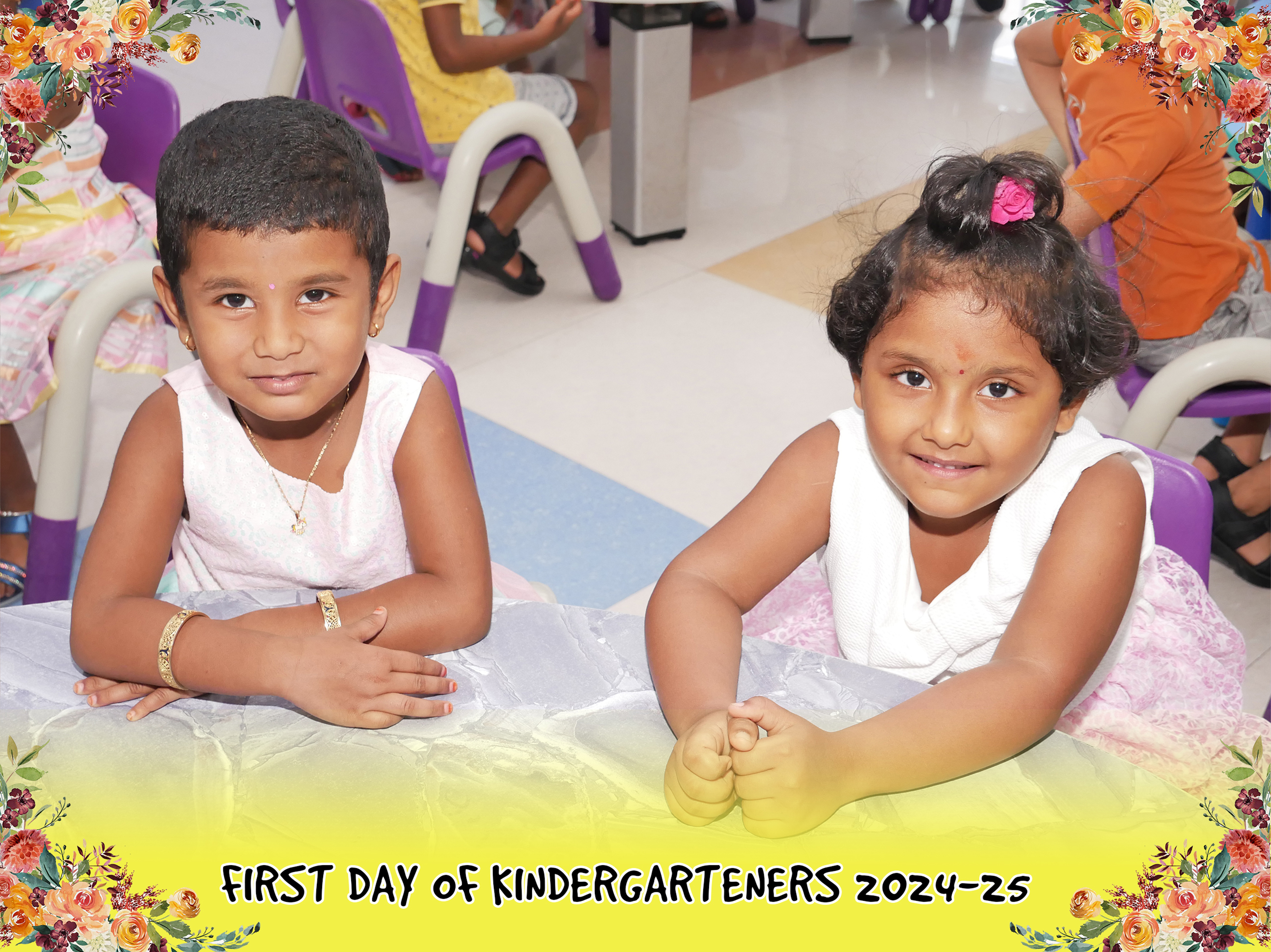 First Day of Kindergarteners 2024-25 at baps school Sathyamangalam