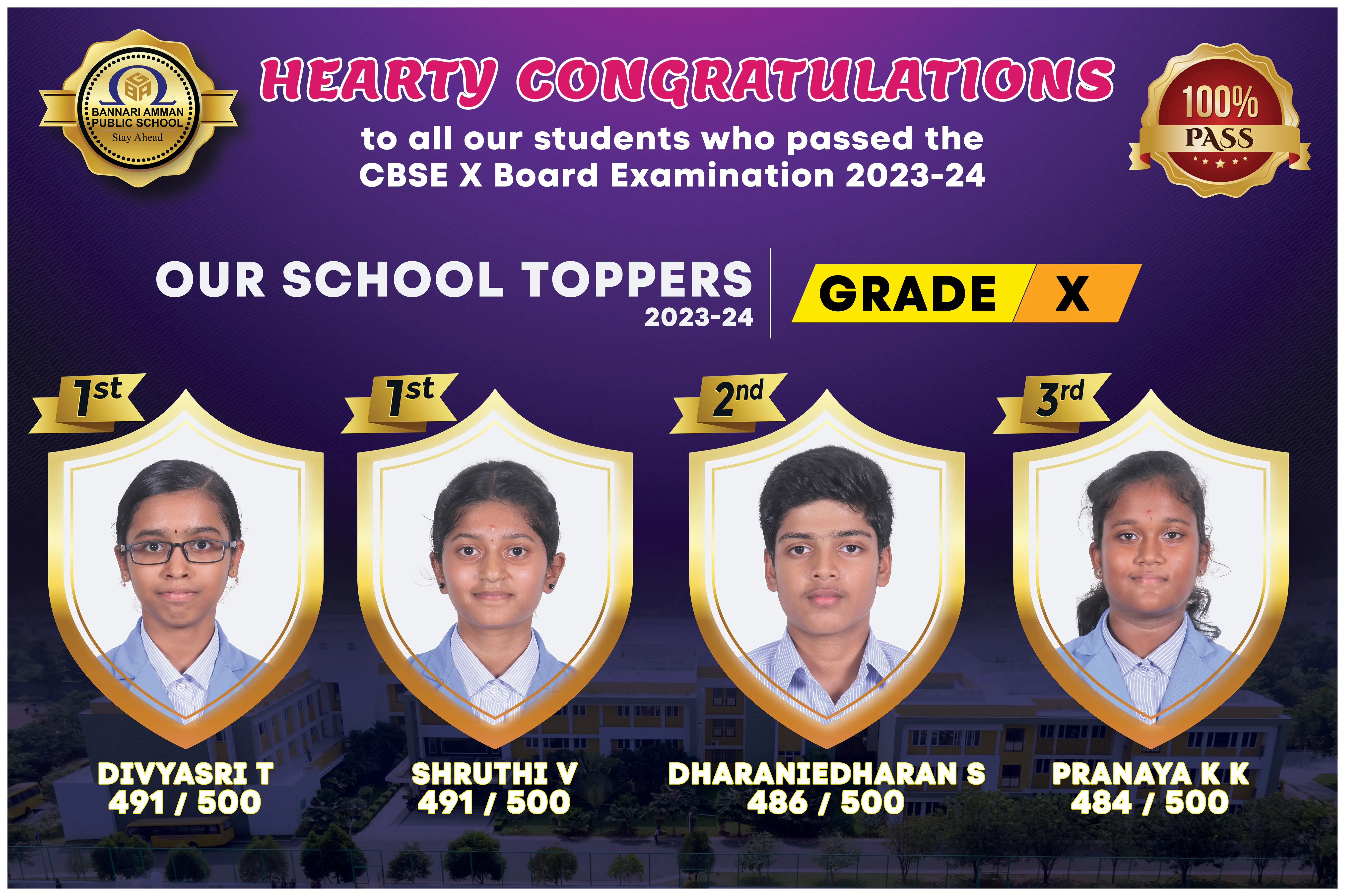 BAPS Celebrating Our School Toppers X Board Examination 2023-2024